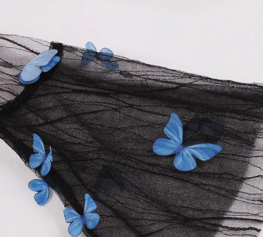 Abito Vintage Con Farfalle Pin Up