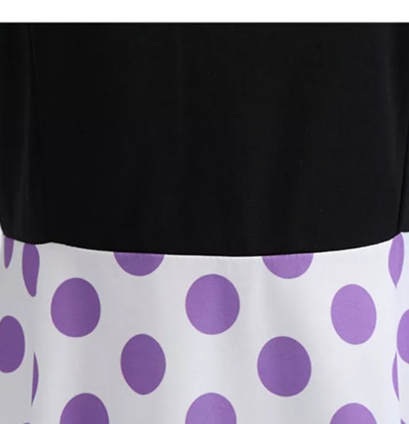 Abito Vintage Pin Up Viola A Pois