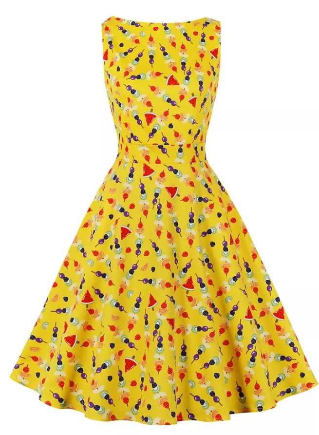 Abito Vintage Con Tasche Laterali