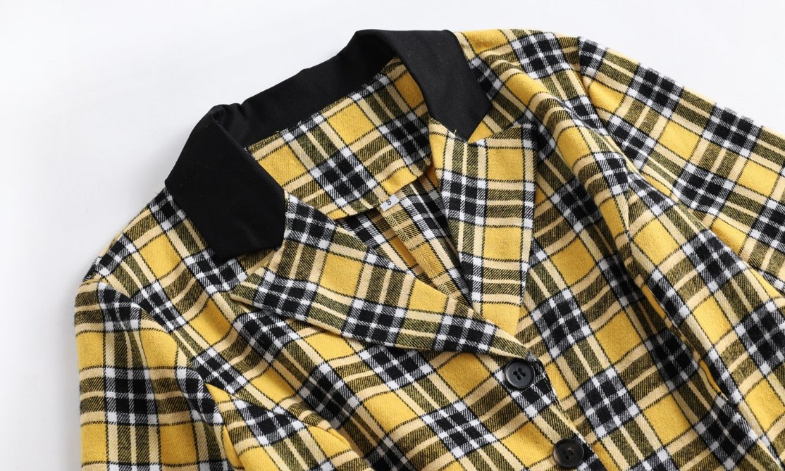 Abito Vintage A Righe Gialle E Nere