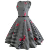 Abito Vintage A Righe Bianche E Nere