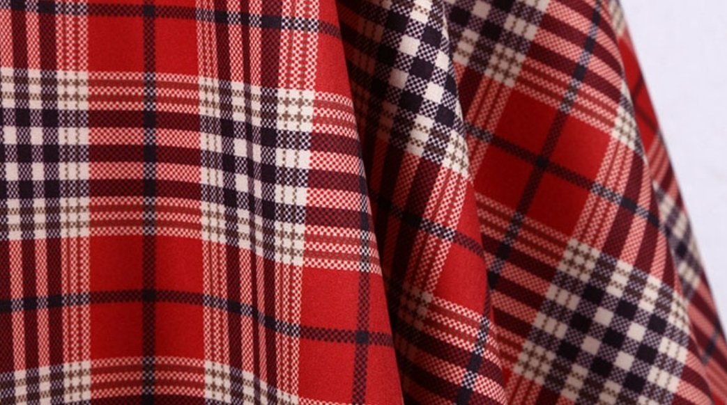 Abito Vintage A Righe Rosse E Nere