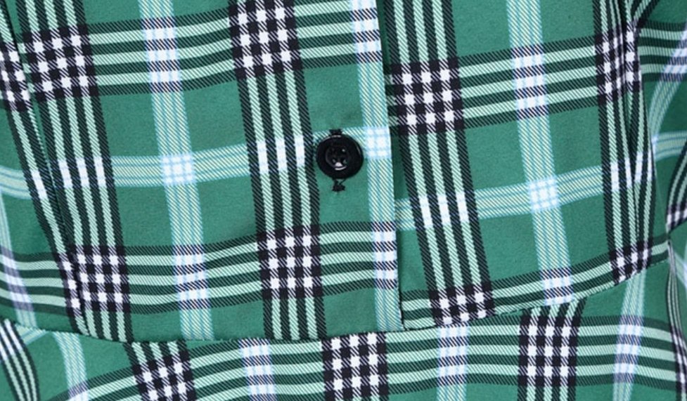 Abito Vintage A Righe Verdi E Nere