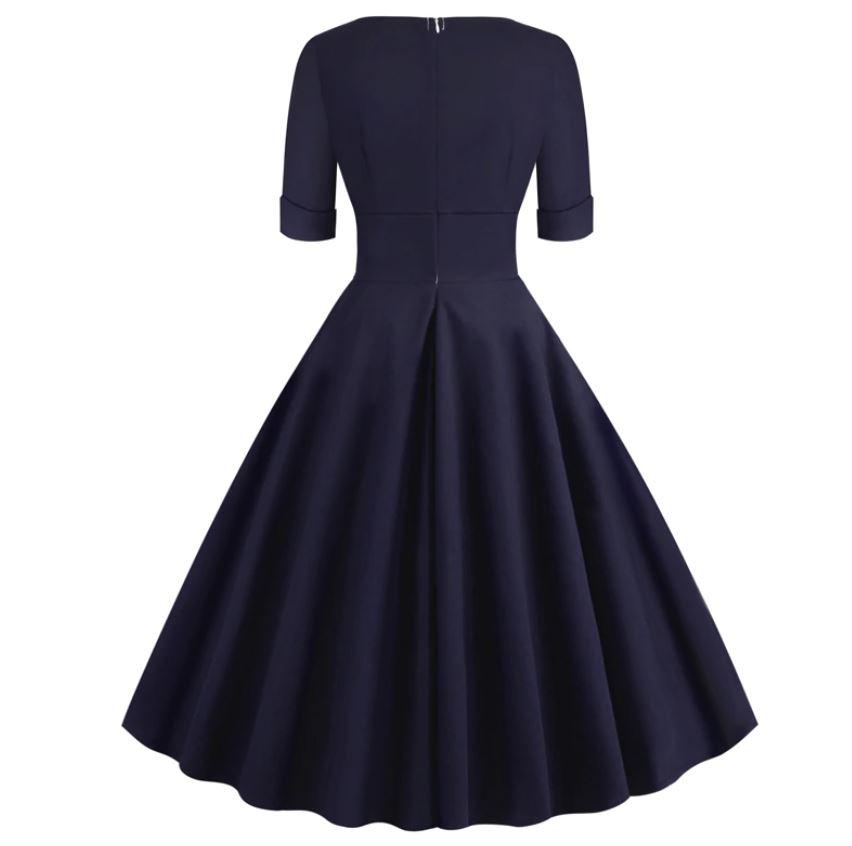 Abito Rockabilly Vintage Anni '50 Navy