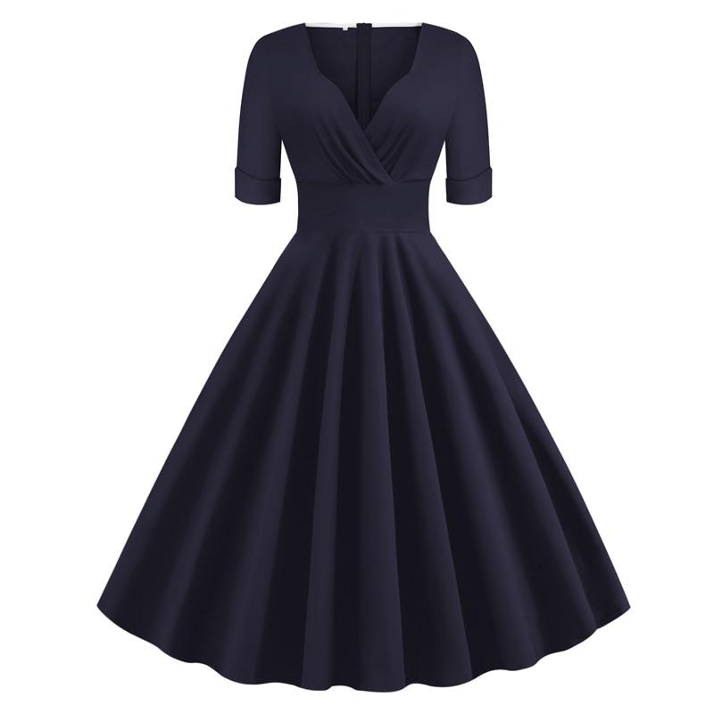 Abito Rockabilly Vintage Anni '50 Navy