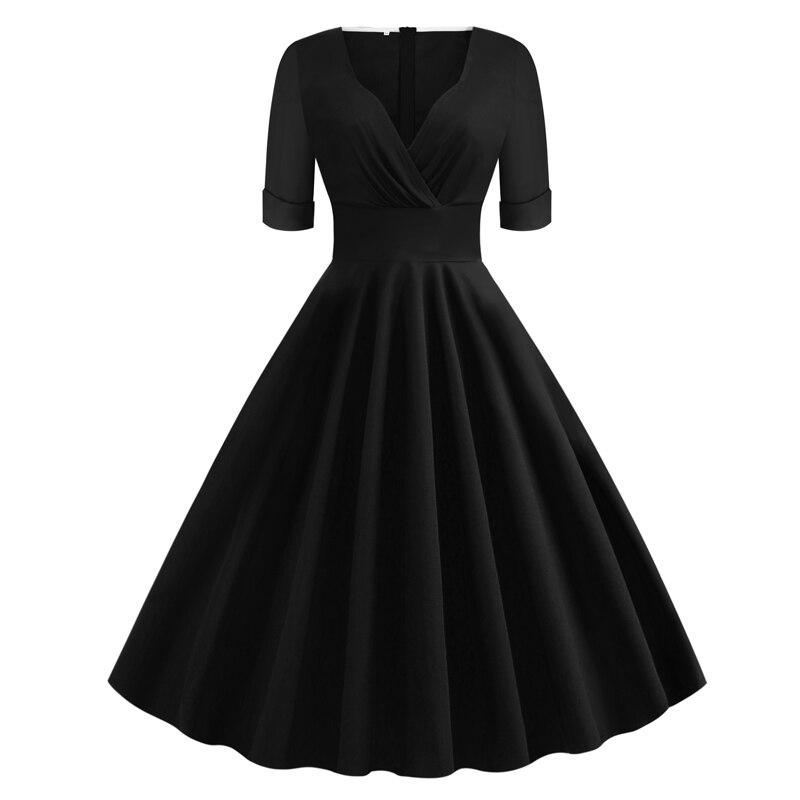 Abito Rockabilly Vintage Anni '50 Nero