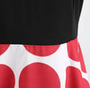 Abito Rockabilly Rosso E Nero Vintage