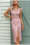 Abito Vintage Rosa A Pois