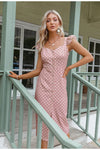 Abito Vintage Rosa A Pois