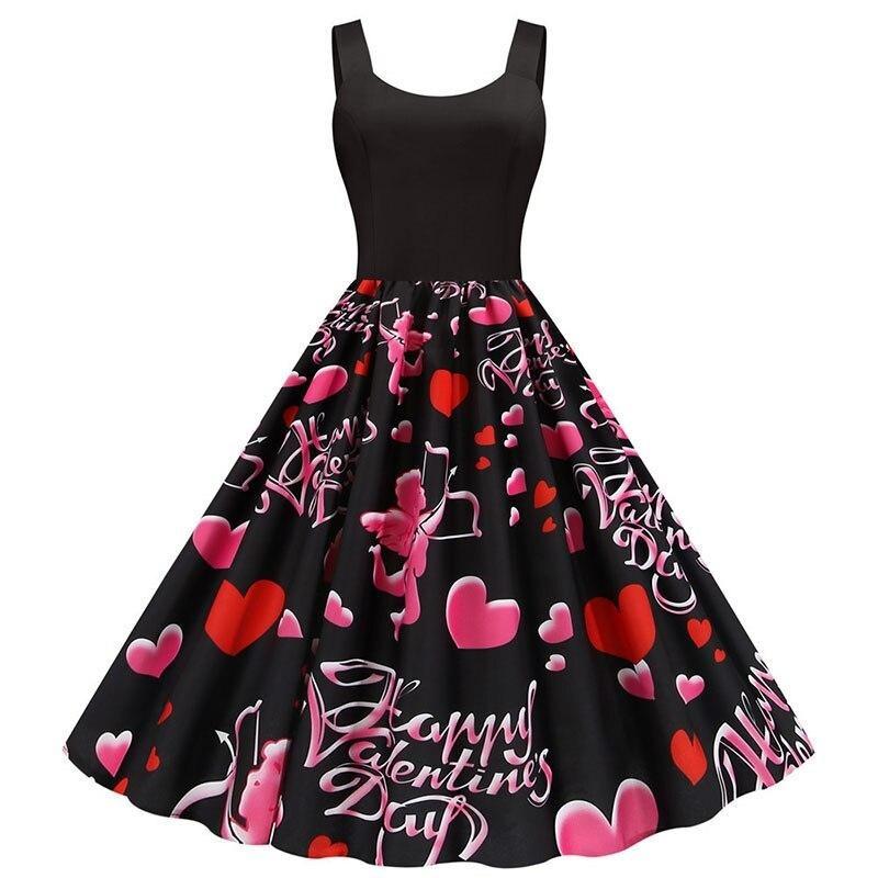 Abito Da San Valentino Cupido Nero Vintage