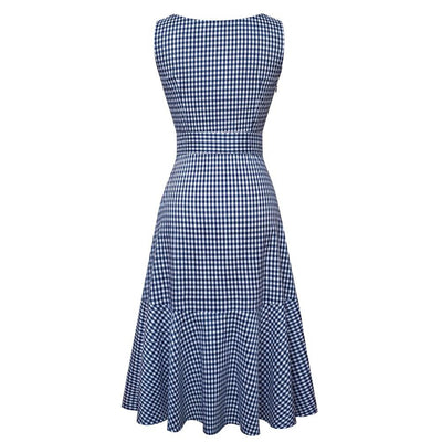 Abito Vintage Senza Maniche Blu