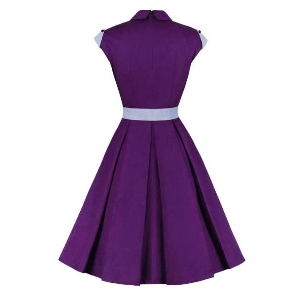 Abito Camicia Viola Sexy Vintage