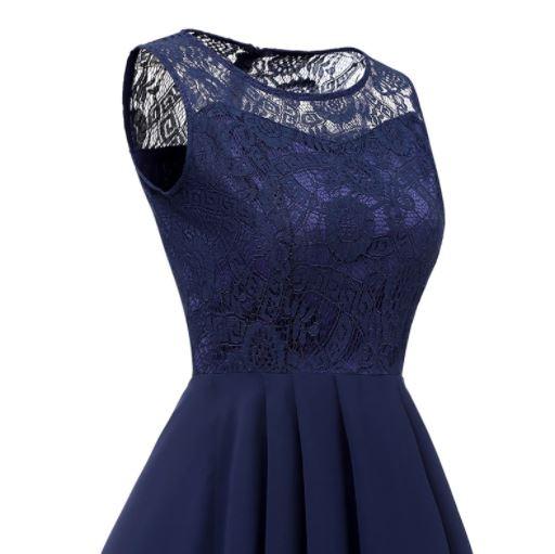 Abito Da Sera Chic Blu Navy Vintage