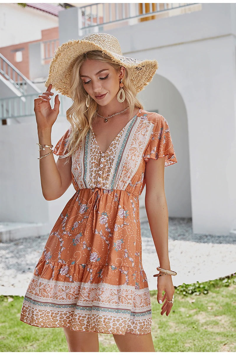 Abito Vintage In Stile Bohémien