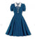 Abito Vintage Blu A Vita Alta