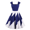 Abito Vintage A Vita Sottile Blu