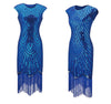 Abito Taglie Forti Blu Anni '20