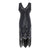 Abito Vintage Charleston Taglie Forti Anni '20 Nero