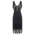 Abito Vintage Anni '20 Taglie Forti In Oro Nero