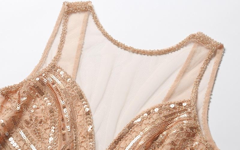 Abito Vintage Lungo Rosa Anni '20