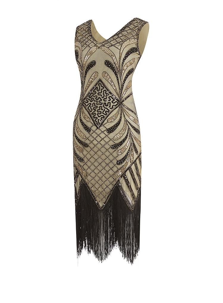 Abito Stile Anni '20 Color Oro