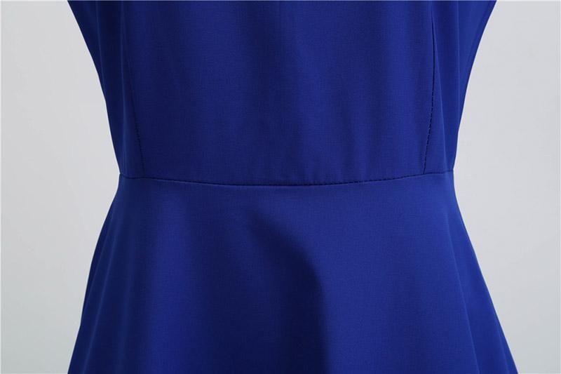 Abito Vintage In Pizzo Blu