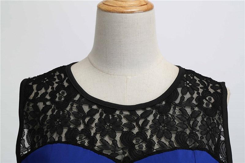 Abito Vintage In Pizzo Blu