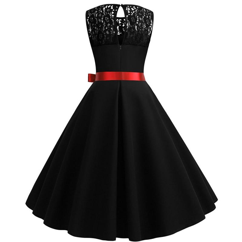 Abito Vintage In Pizzo Nero