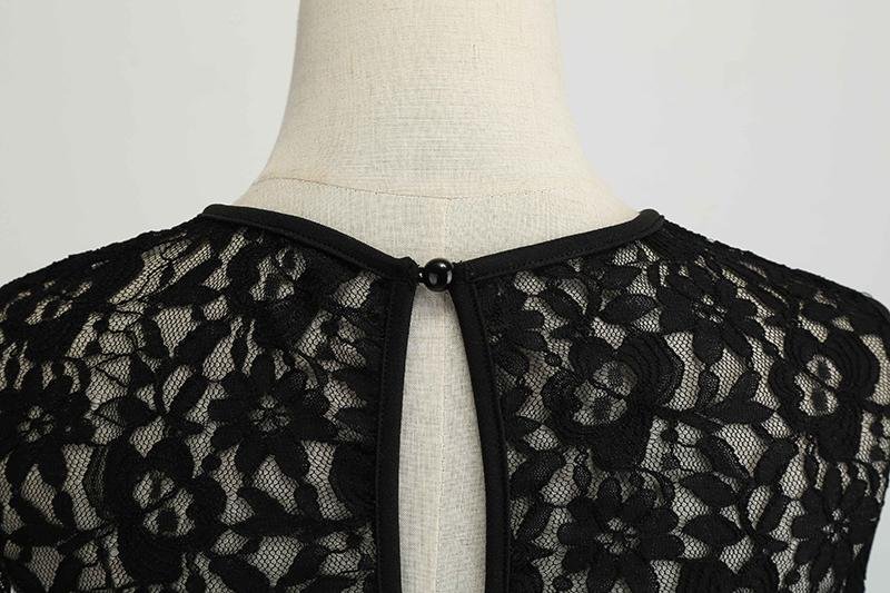 Abito Vintage In Pizzo Nero