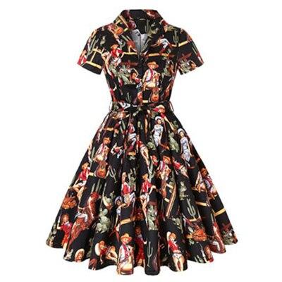 Abito Nero Pinup Anni '60 Vintage Taglie Forti