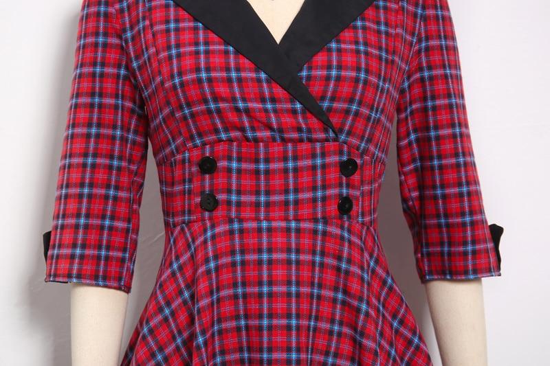 Abito Vintage Invernale Rosso