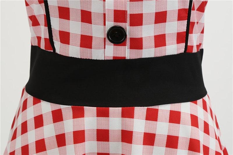 Abito Vintage Rosso E Bianco