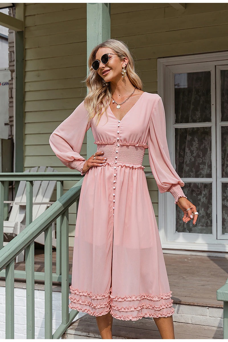 Abito Lungo In Chiffon Vintage