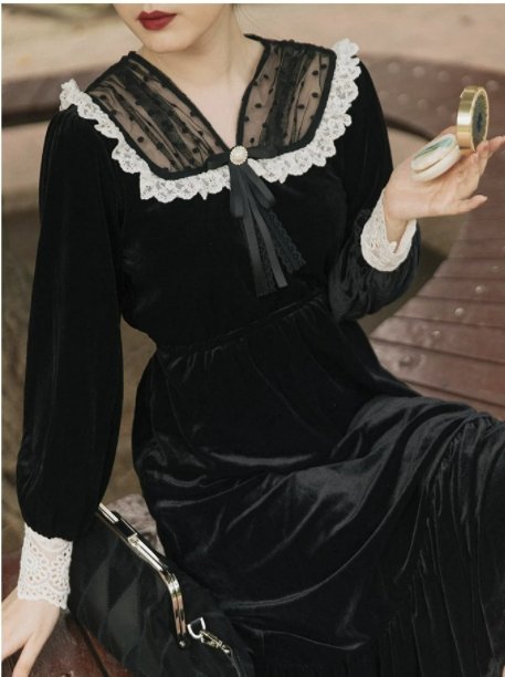 Abito Vintage Anni '40 Nero